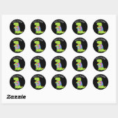 Tie-dye-nosaurus Grappige Dinosaurus Woordgrap Don Ronde Sticker (Vel)