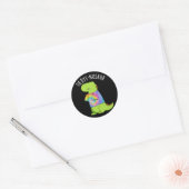 Tie-dye-nosaurus Grappige Dinosaurus Woordgrap Don Ronde Sticker (Envelop)
