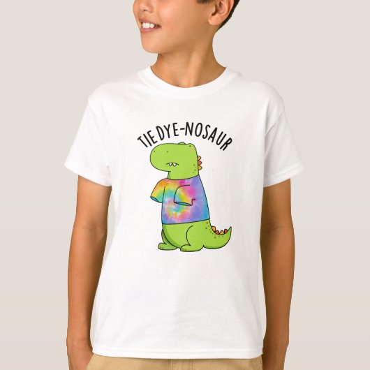 Tie-dye-nosaurus Grappige Dinosaurus Woordgrap T-shirt (Voorkant)