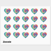 Tie Dye One Hart Sticker (Vel)