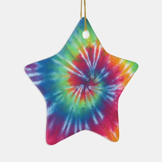 Tie Dye One Keramisch Ornament (Rechts)
