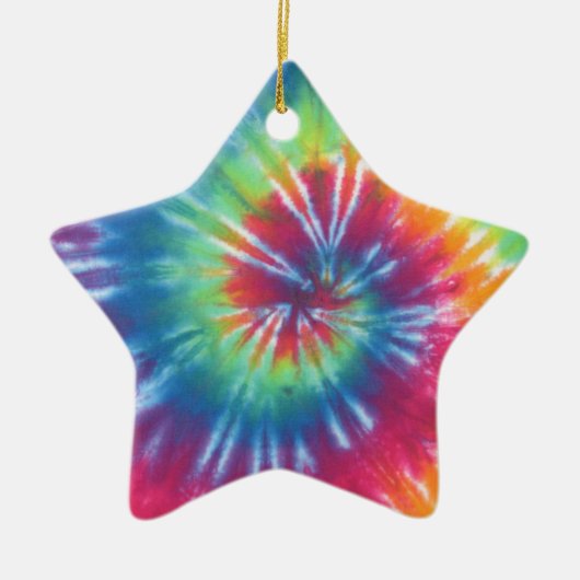 Tie Dye One Keramisch Ornament (Voorkant)