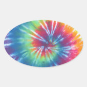 Tie Dye One Ovale Sticker (Voorkant)
