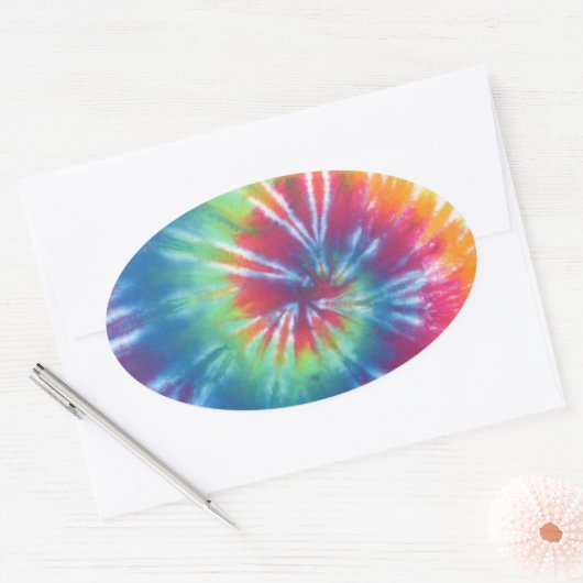 Tie Dye One Ovale Sticker (Envelop)
