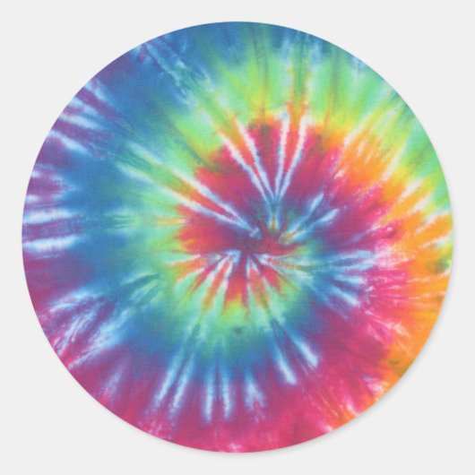 Tie Dye One Ronde Sticker (Voorkant)