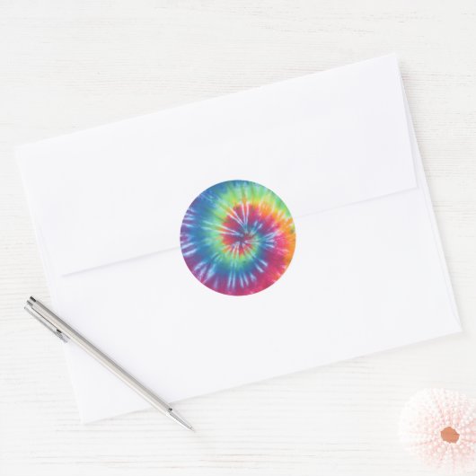 Tie Dye One Ronde Sticker (Envelop)