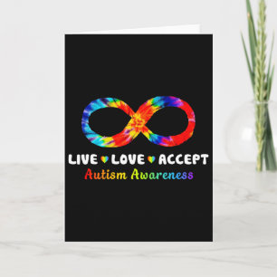 Tie Dye Oneindigheidssymbool Leef Lief Aanvaard Au Kaart