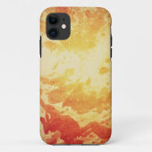 Tie Dye Oranje iPhone 5 Hoesje (Achterkant)