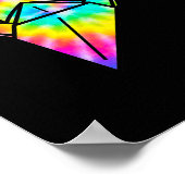 Tie Dye Origami Papierkraan Poster (Hoek)