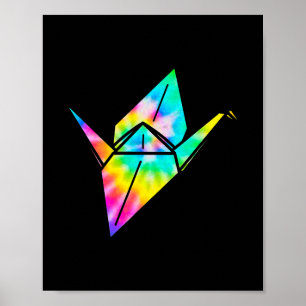 Tie Dye Origami Papierkraan Poster
