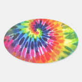Tie Dye Ovale Sticker (Voorkant)