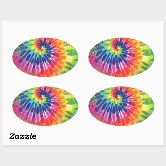 Tie Dye Ovale Sticker (Vel)