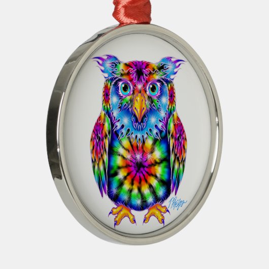 Tie Dye Owl Ornament (Rechts)