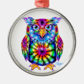 Tie Dye Owl Ornament (Voorkant)