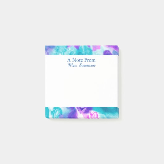 Tie Dye Paars Blue - Aangepaste notities Post-it® Notes (Voorkant)