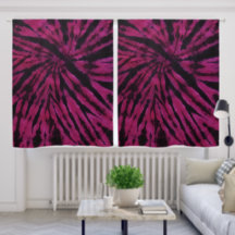 Tie-Dye Paars Roze Zwart Hippie Retro Patroon 