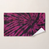 Tie-Dye Paars Roze Zwart Hippie Retro Patroon Bad Handdoek (Handdoek)