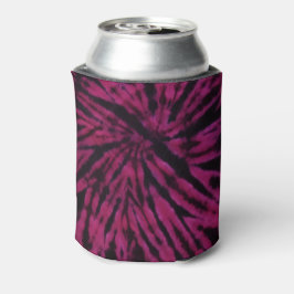 Tie-Dye Paars Roze Zwart Hippie Retro Patroon  Blikjeskoeler