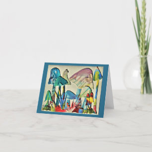 Tie Dye paddenstoelen Bedankkaart