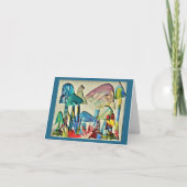 Tie Dye paddenstoelen Bedankkaart (Voorkant)