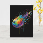 Tie-dye Paint Splats Soccer Footbyll Player Fans E Kaart (Gele Bloem)