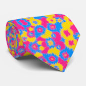 Tie Dye Panseksuele Pride Nekdas Stropdas (Opgerold)