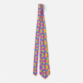 Tie Dye Panseksuele Pride Nekdas Stropdas (Achterkant)