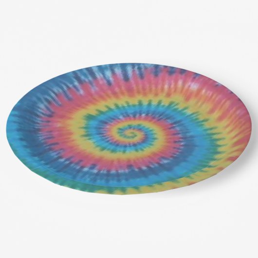 Tie Dye Paper-Borden Papieren Bordje (Gekanteld)