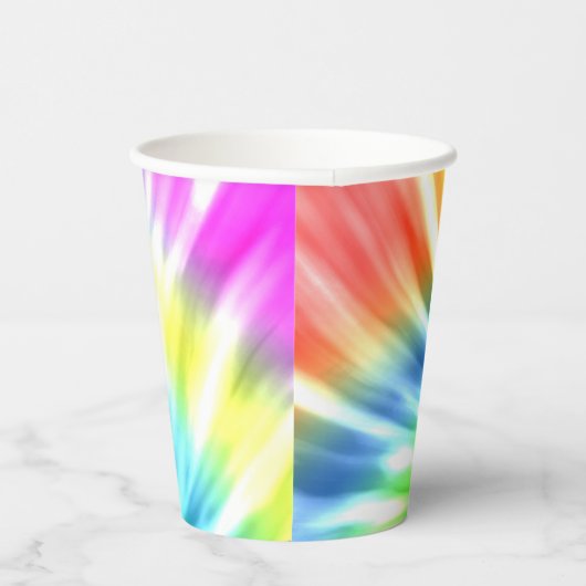Tie Dye Paper Cups Papieren Bekers (Rechts)