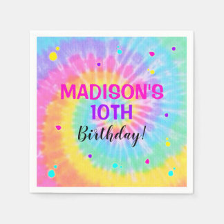 Tie Dye Papier Servetten Regenboog Tie Dye