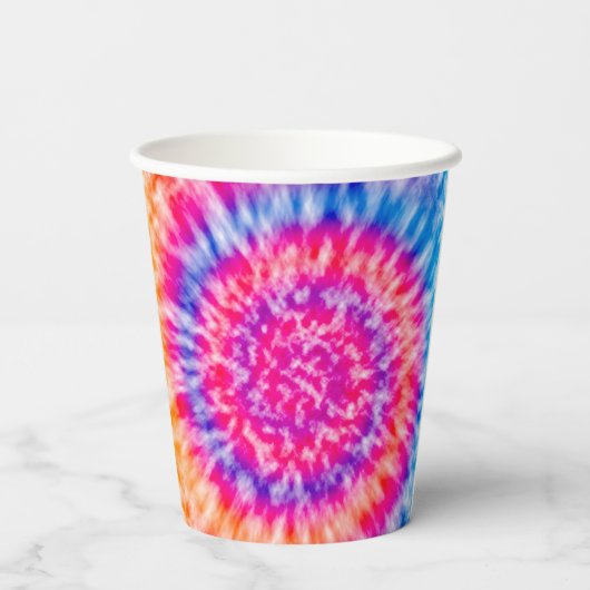 Tie Dye Papieren Bekers (Achterkant)