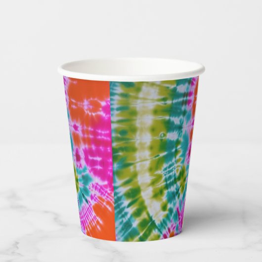 Tie Dye Papieren Bekers (Achterkant)