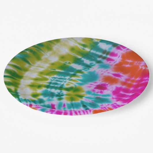 Tie Dye Papieren Bordje (Gekanteld)
