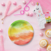 Tie Dye Papieren Bordje (Feest)