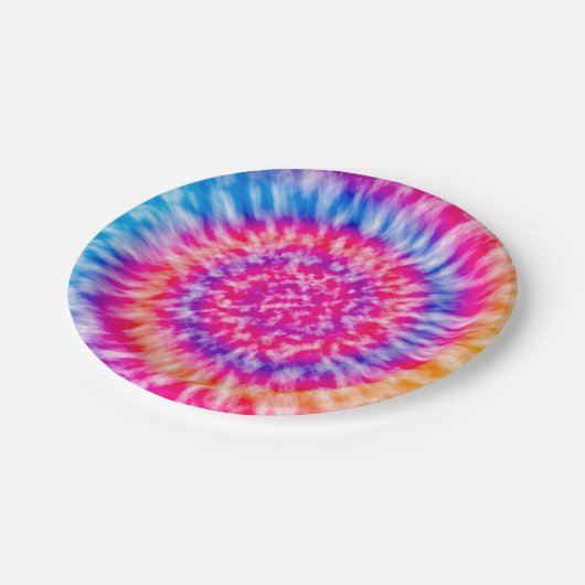 Tie Dye Papieren Bordje (Gekanteld)