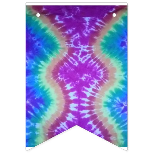 Tie Dye party bunting Vlaggetjes (Eerste vlag)