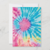 Tie Dye Party Dank je kaart (Achterkant)