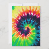 Tie Dye Party Hippy Bright Colors Boy Birthday Kaart (Achterkant)