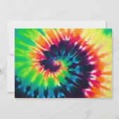 Tie Dye Party Hippy Bright Colors Boy Birthday Kaart (Achterkant)