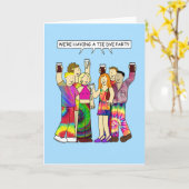 Tie Dye Party Invitation Kaart (Gele Bloem)