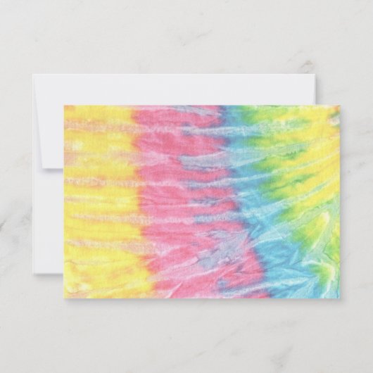Tie Dye Party Invitation Kaart (Achterkant)