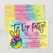 Tie Dye Party Invitation Kaart (Voorkant / Achterkant)