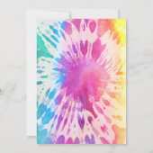 Tie Dye Party Invitation | Tie Dye Birthday Kaart (Achterkant)
