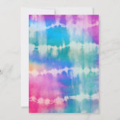 Tie Dye Party Invitation | Tie Dye Birthday Kaart (Achterkant)