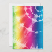 Tie Dye Party Invitation | Tie Dye Birthday Kaart (Achterkant)