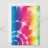 Tie Dye Party Invitation | Tie Dye Birthday Kaart (Achterkant)