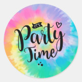 Tie Dye Party Sticker Retro (Voorkant)
