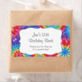 Tie Dye Party Water Bottle Favor - pas het aan! Etiket (Insitu)
