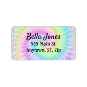Tie Dye Pastel Adres Label (Voorkant)