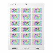 Tie Dye Pastel Adres Label (Full Sheet)